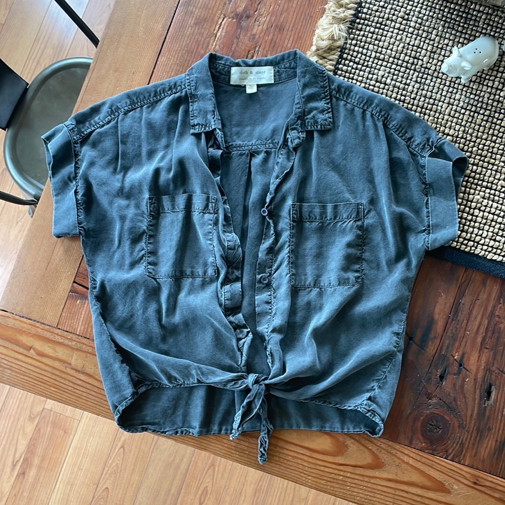 Cloth & Stone created in Los Angeles Crop button up